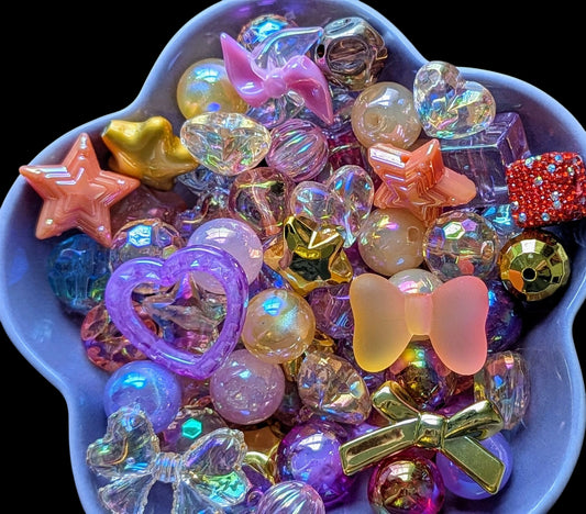 Purple and Gold Beads