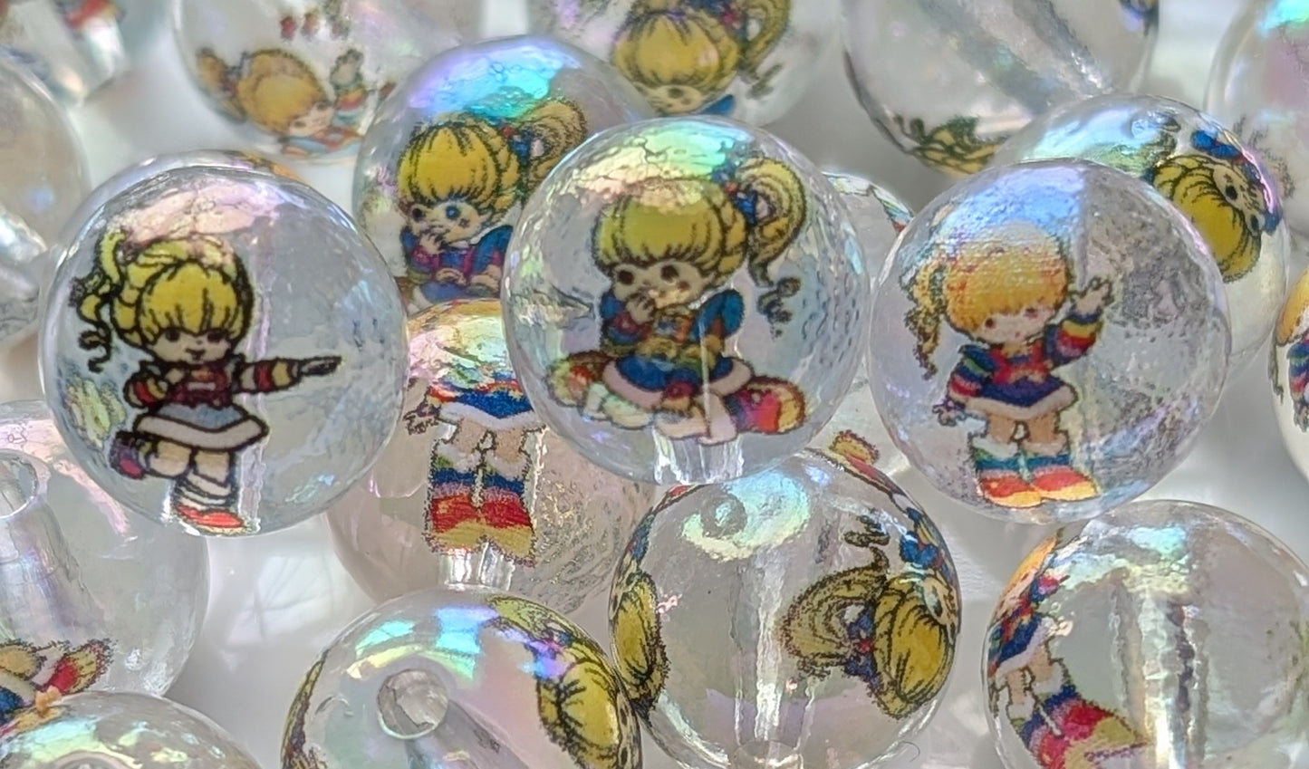 Rainbow Brite Beads - Clear Background