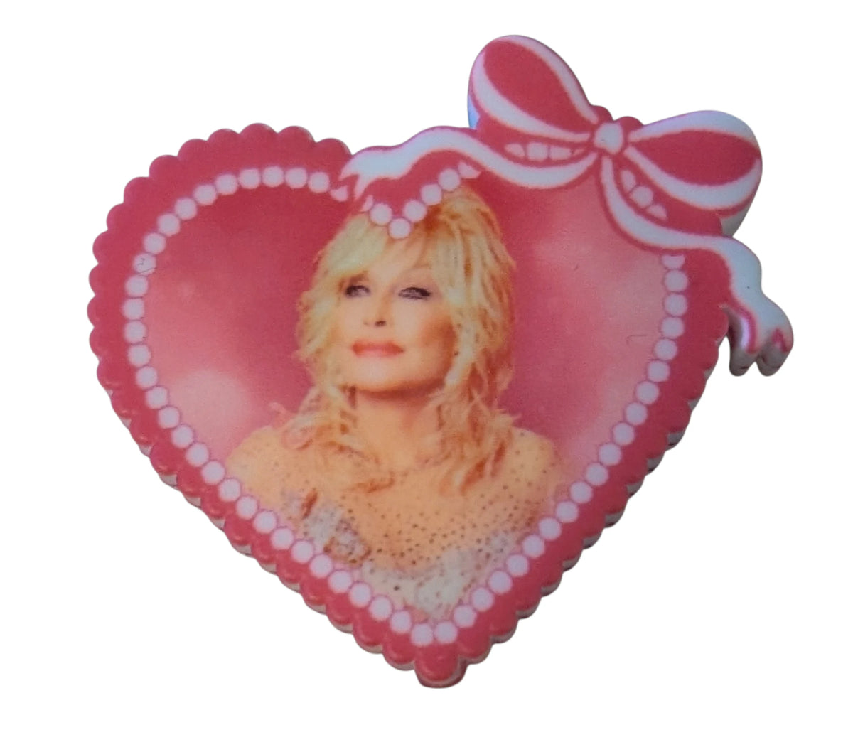 Dolly Parton Heart with Ribbons