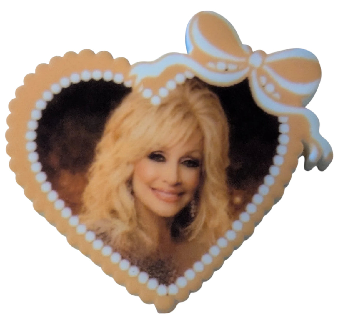 Dolly Parton Heart with Ribbons