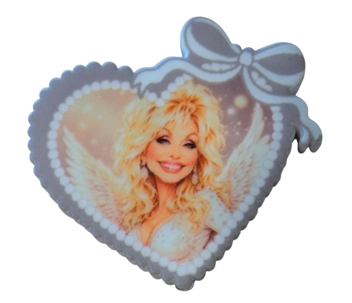 Dolly Parton Heart with Ribbons