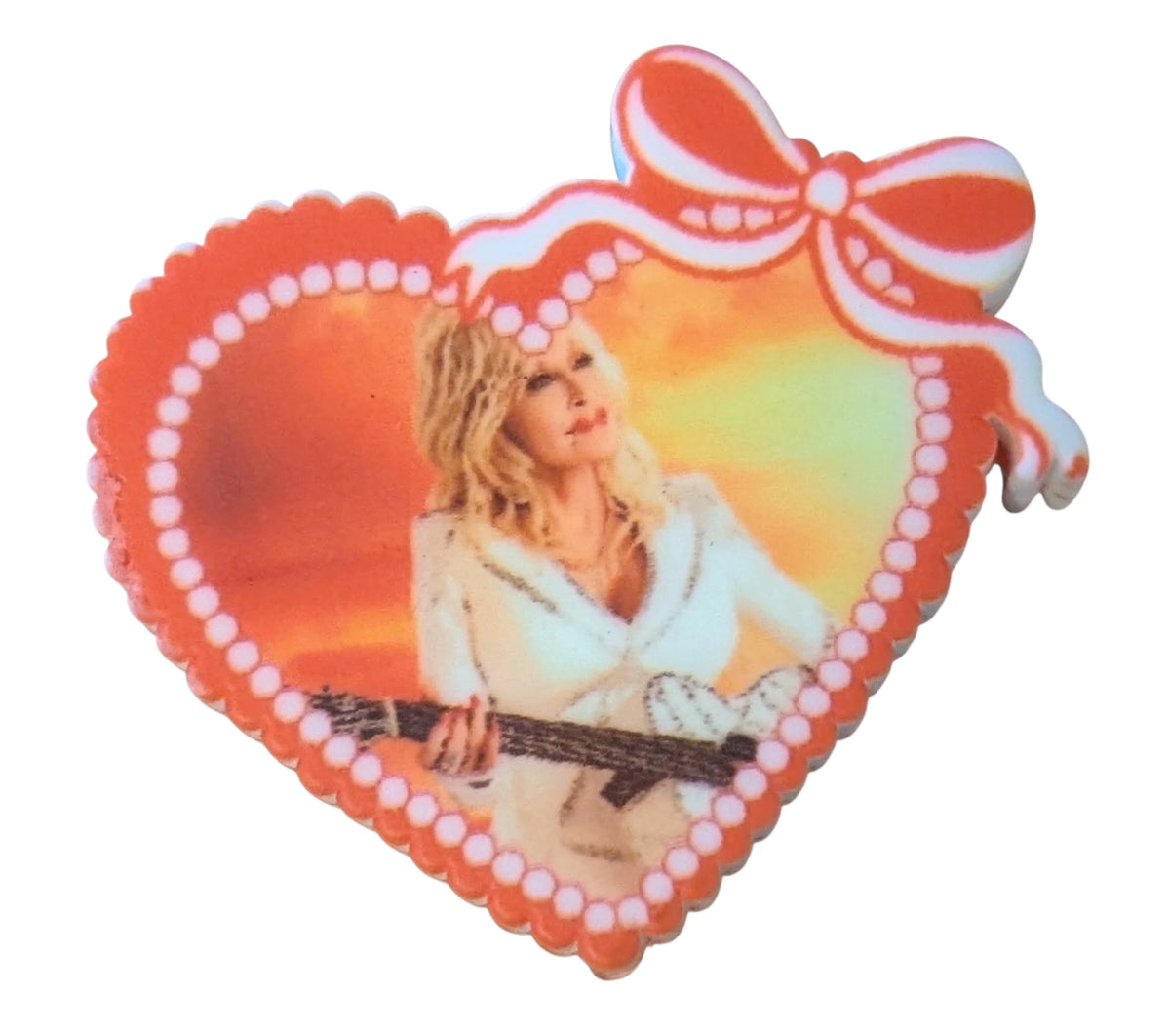 Dolly Parton Heart with Ribbons