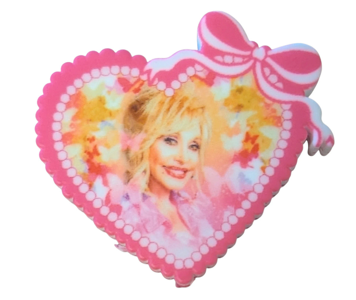 Dolly Parton Heart with Ribbons