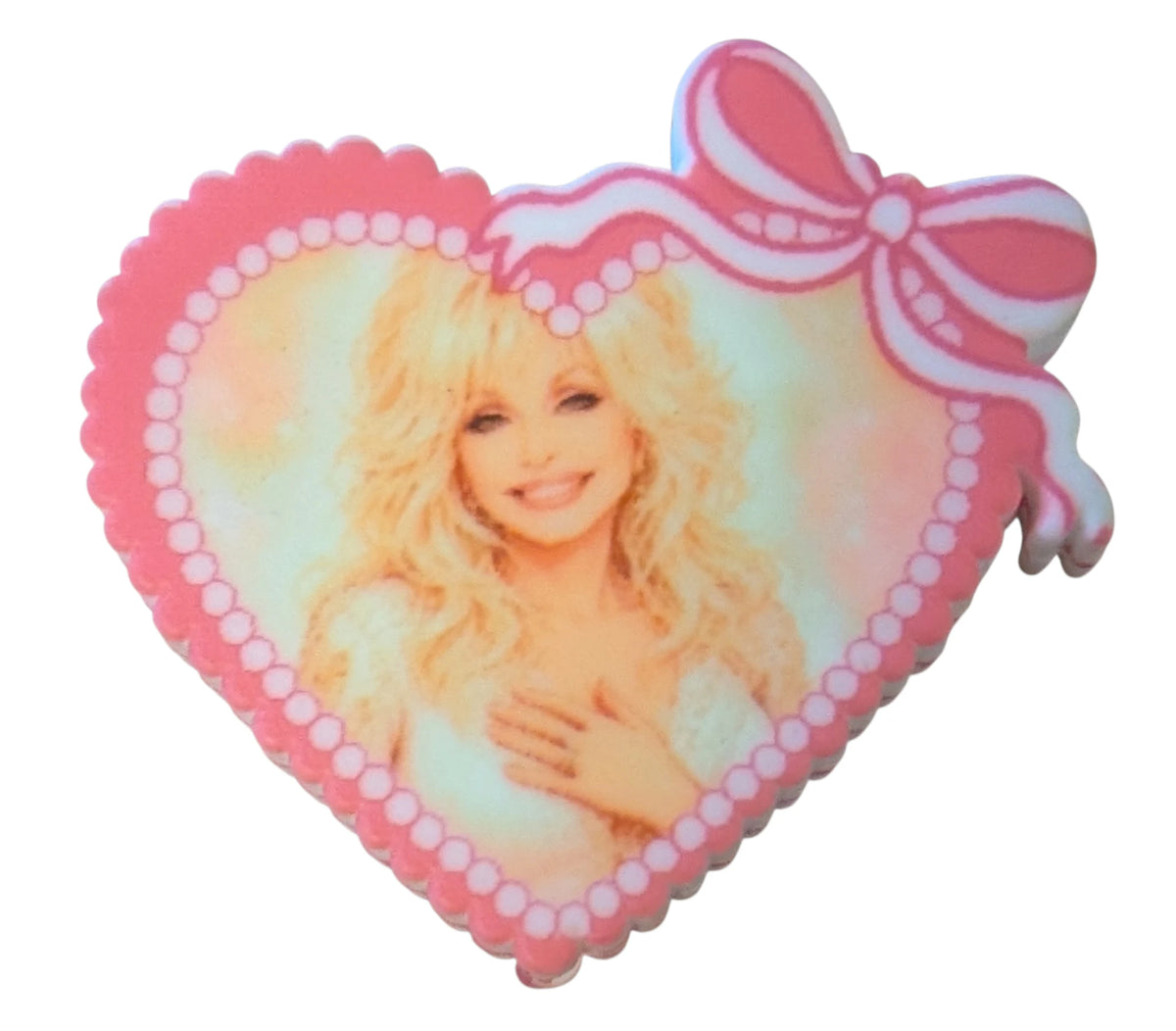 Dolly Parton Heart with Ribbons