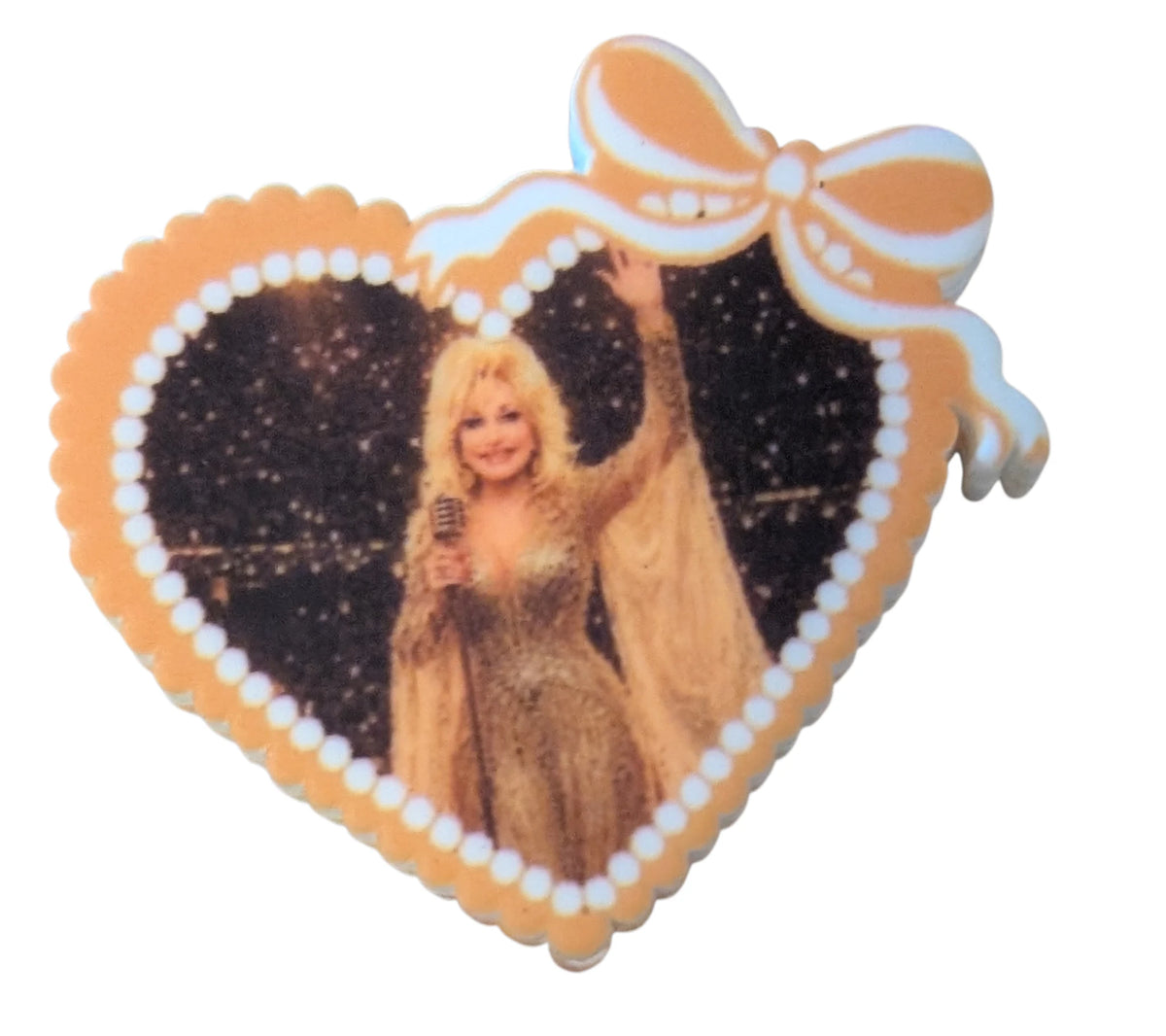 Dolly Parton Heart with Ribbons