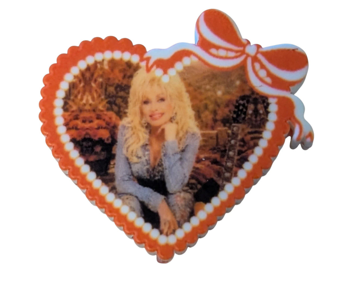 Dolly Parton Heart with Ribbons