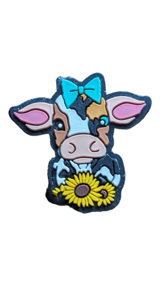 Cow with Bow and Sunflower