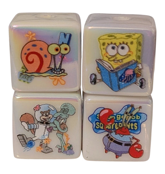 4 sided Character Bead - Stich, Sponge Bob, Mickey Mouse