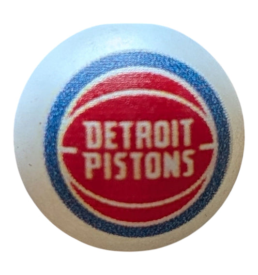 Detroit Pistons, Frosted Matt White Round Acrylic Beads, 16MM