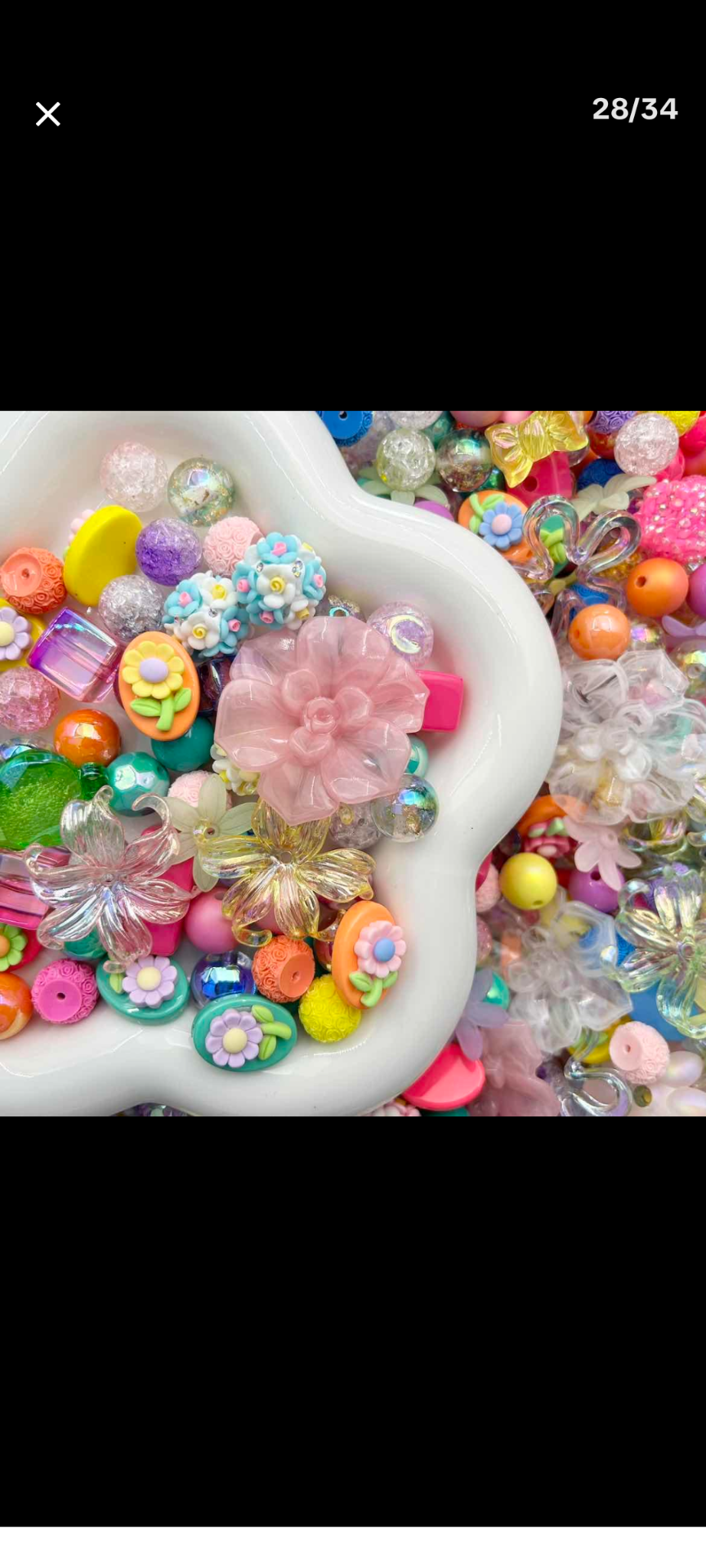 Acrylic Beads - Flowers