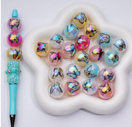 Jelly Acrylic Butterfly Beads