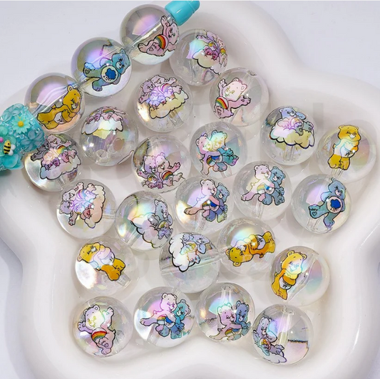 Care Bears Clear Acrylic Beads